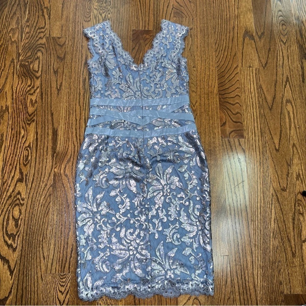Tadashi Shoji Sequin Knee Length Sheath Dress - Picture 6 of 11